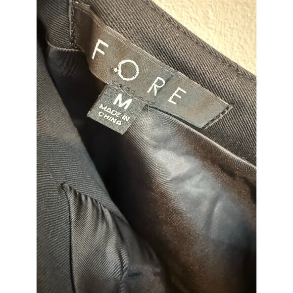 FORE Sz M Black One Shoulder Button Up Office Siren Career Suit Vest Classic - Picture 8 of 9